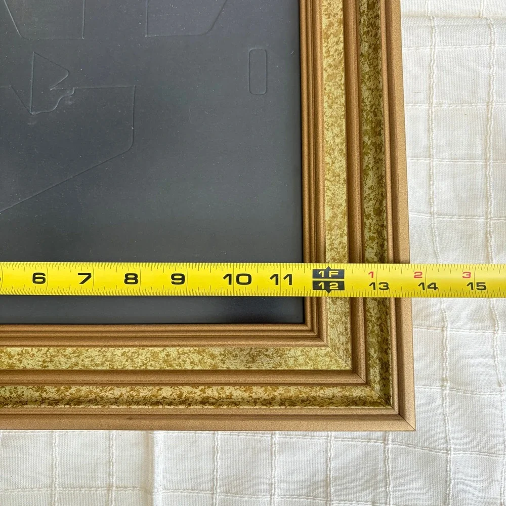 Vintage Ornate Gold Picture Frame 8x10 Textured Speckled Finish Plastic Cover
